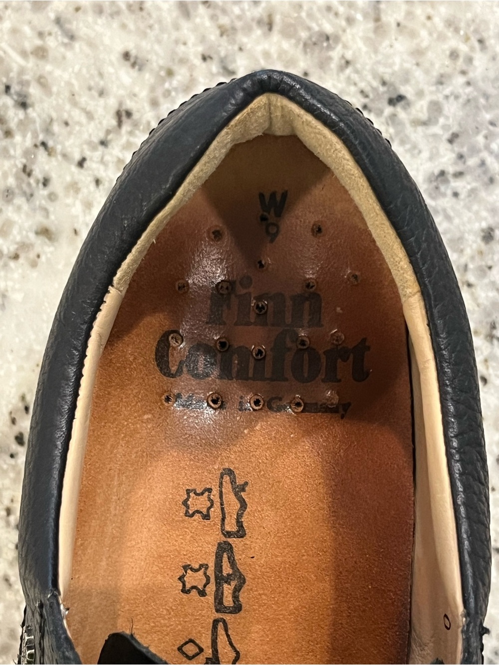 Finn Comfort Men’s Black Leather Shoes Size 9 Wide - Picture 11 of 12